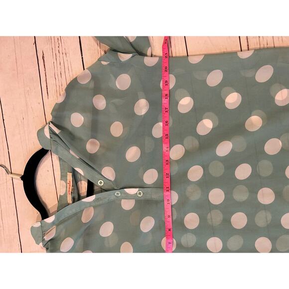 Pomelo Sheer Blouse from Stitchfix polka-dot Size Medium Sheer Novelty - Picture 7 of 8